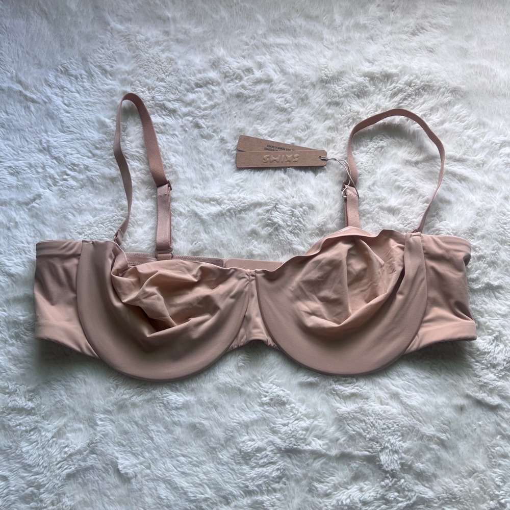 SKIMS Smoothing Intimates Unlined Strapless Bra Clay BA-BAN-9054 Women's 42C NEW - Picture 1 of 10